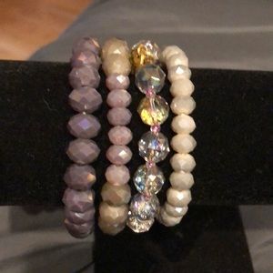 Set of 4 purple Erimish bracelets